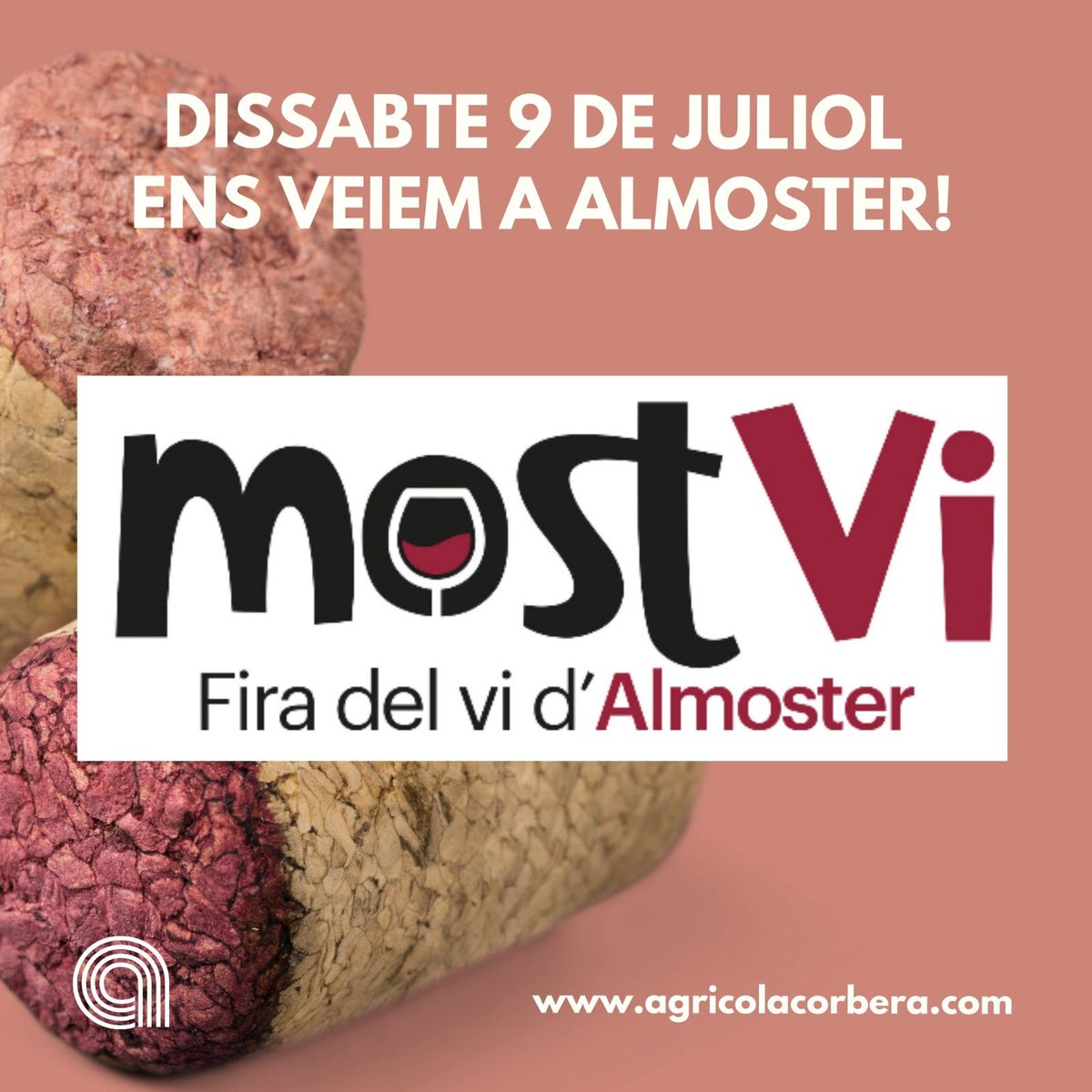 Agricolacorbera's tweet photo. 9 de juliol serem a la Fira del🍷MostVi a Almoster, en el marc de la Festa Major de Sant Abdó i Sant Senén. 10 cellers i foodtrucks 🚐 i l'actuació 🎶 en directe del grup Aquell Parell.
Horari: de 18.00 h a 23.00 h
Us hi esperem!
#mostvi #firadelvi #doterraalta #vicooperatiu https://t.co/aVcGeYXm6Z