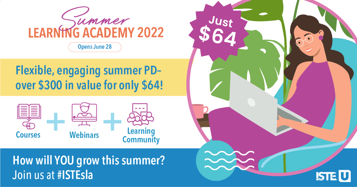 I've got a coupon code for you! ✳️✳️✳️

The ISTE Summer Learning Academy is open! 
➡️20% off code: Jennifer 

summerlearningacademy.iste.org #ISTEsla #ISTEAmbassador #ad #TeachBoldly #limitedtimeoffer @iste