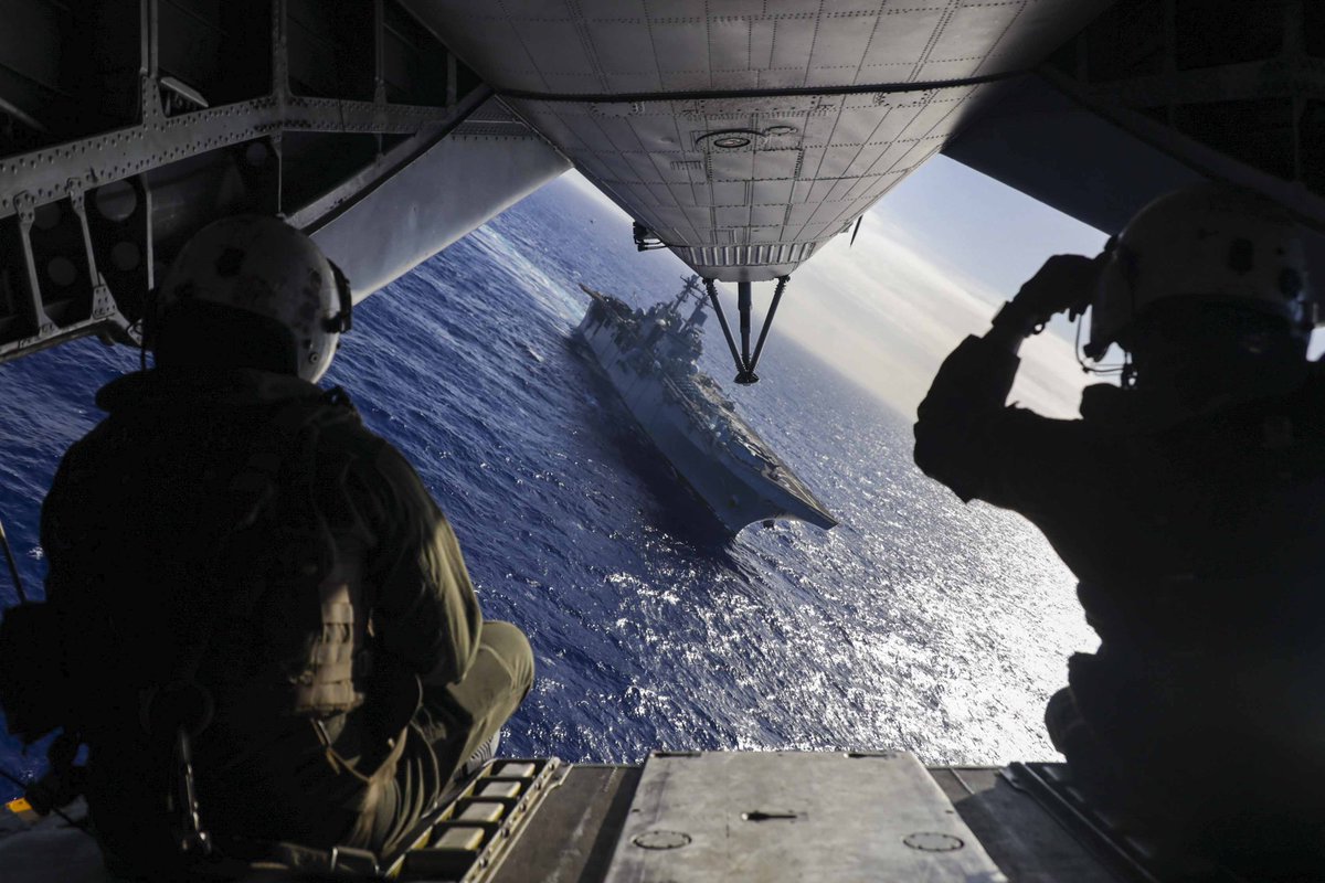 🚁 Marines observe flight operations during deck landing qualifications aboard the USS Essex in the Pacific Ocean. 
#essex #ussessex #military #Marines #MarineCorps #Marineaviation #whileyouweresleeping #authentic #amwriting #thrillers #militarythrillers #veteran #veteranauthors