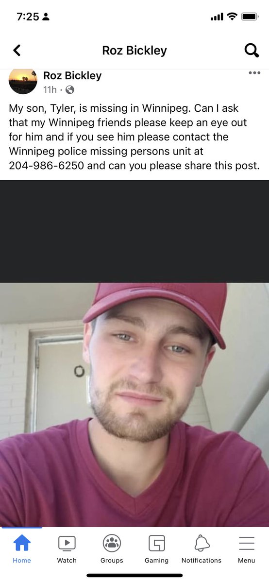 This is Tyler, the son of Roz Bickley.  She’s one of our Estates clerks at the law office.  If you’re a follower of mine from Winnipeg or the area, or know of people who are, please get the word out.