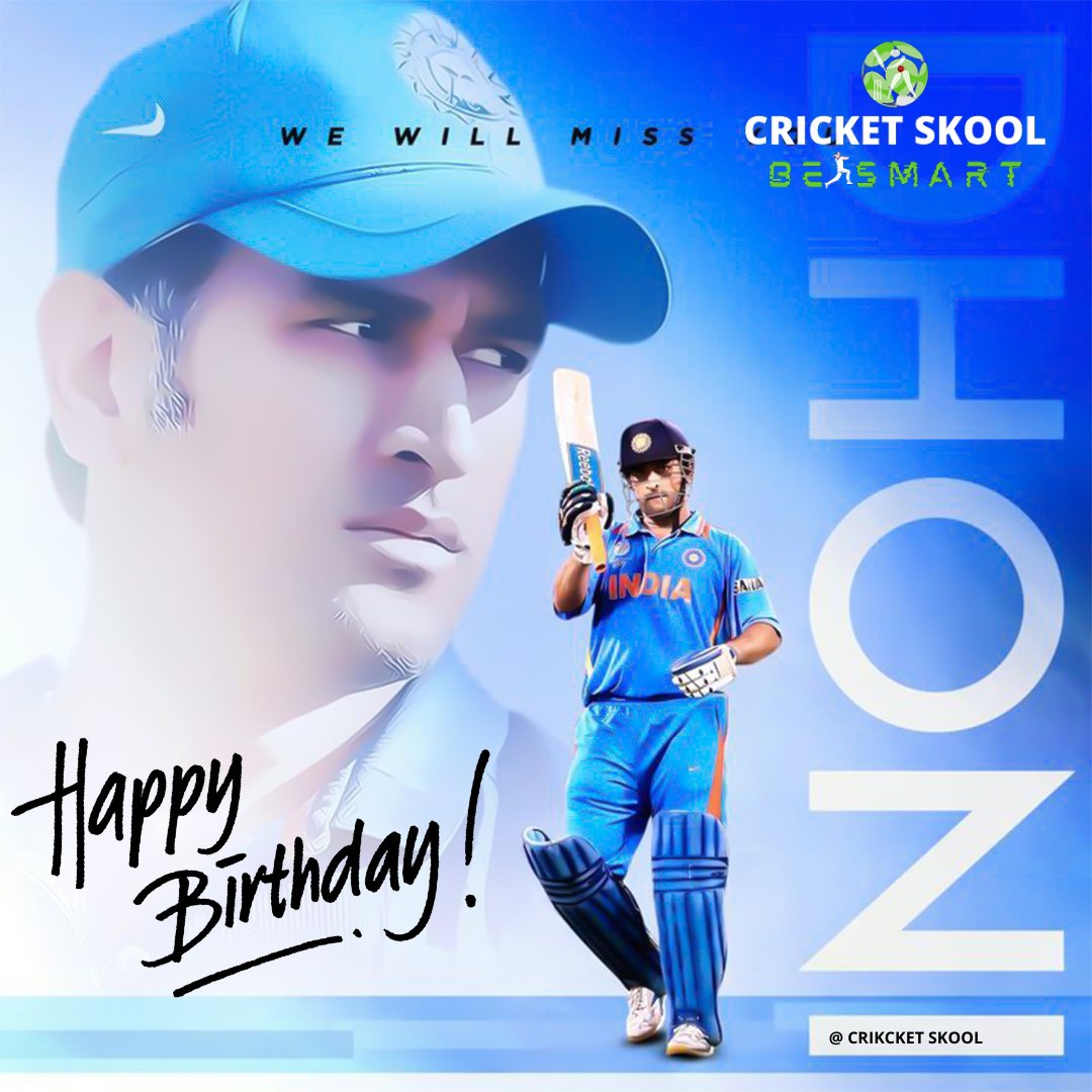 CricketSkool's tweet photo. Happy birthday to the legendary MS DHONI

#cricket #cricketskool #msdhoni  #MSDhoni #msdhoni #msdhoni07 #msdhoni𓃵 #msdhoni7781 #msdhonifansofficial  #cricketer #cricketnews #cricketfans  #birthday 
#happybirthdaymsdhoni🎂 #happybirthdaydhoni #legend https://t.co/zhSQe7MkHs