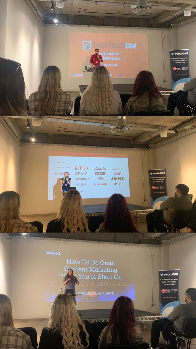 The team are learning today <a href="/SheffieldDM/">Sheffield DM</a> with <a href="/evolutednm/">Evoluted | Certified B Corp™</a>   
A full line up of content, talks and panellist insights. 

We already have so many ideas 💡 

#digitalmarketing #learninganddevelopment #businessgrowth #socialmediamarketing