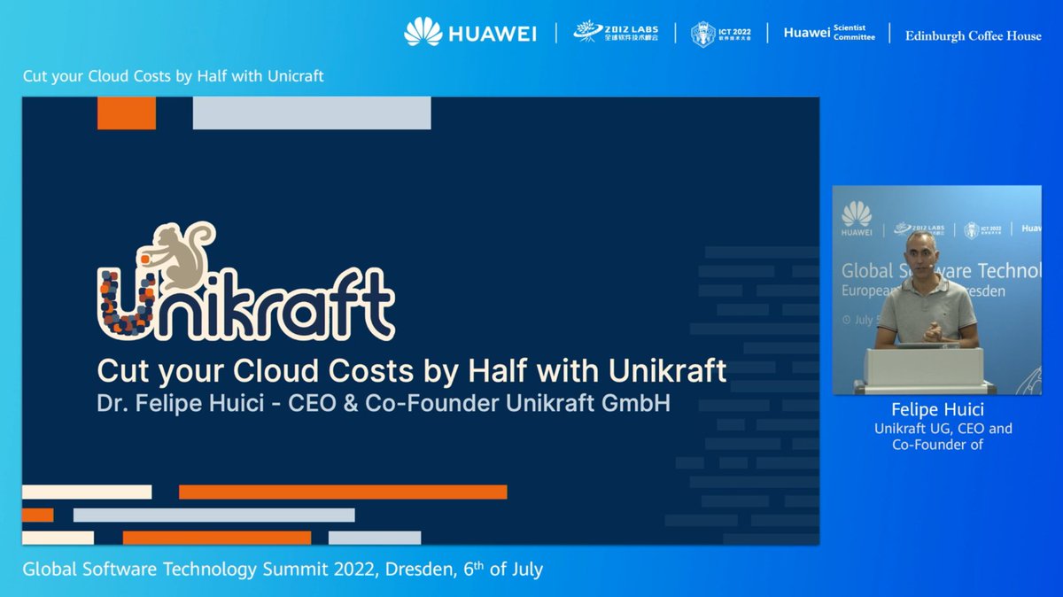 Had the pleasure of presenting an invited talk at the #GSTS22 <a href="/Huawei/">Huawei</a> this week to talk about <a href="/UnikraftSDK/">Unikraft</a>.

Watch the full presentation and the rest of summit at: huawei-events.de/en/gsts22-j83d…