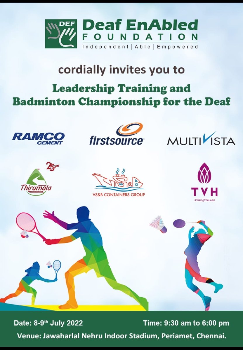 deafenabled's tweet photo. Be there and witness the potential of the deaf youth. Come, join us in this grand celebration. We await your arrival! #DEaFMatter #deafenabled #deafenabledfoundation https://t.co/EU6pPYlueT