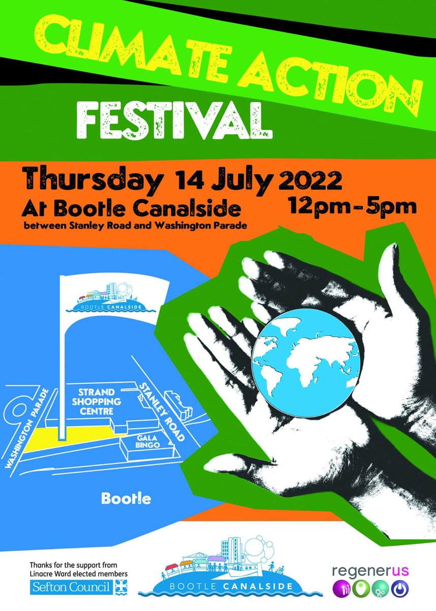 TakingRoot3's tweet photo. We're so excited to be a part of the #ClimateAction Festival in #Bootle! The #ClimateEmergency affects everyone. To reach #CarbonZero targets we must #WorkTogether. Come to + learn what you can do to change your corner of the world.
Huge thanks to @regenerus
+ #Linacre ward. https://t.co/BAWotLzSq0