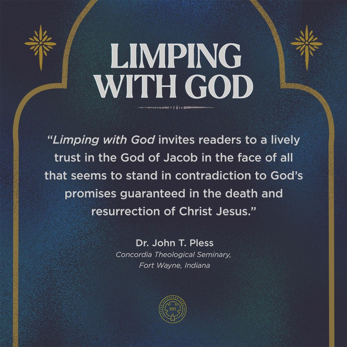 birdchadlouis's tweet photo. I am deeply grateful for this endorsement from John Pless. We are 12 days from the release of Limping with God. You can preorder it in all formats: hardcover, paperback, Kindle, and audiobook (read by myself). @1517 @1517Publishing 
https://t.co/07KGbKA9FV https://t.co/Kq78XOb9F1