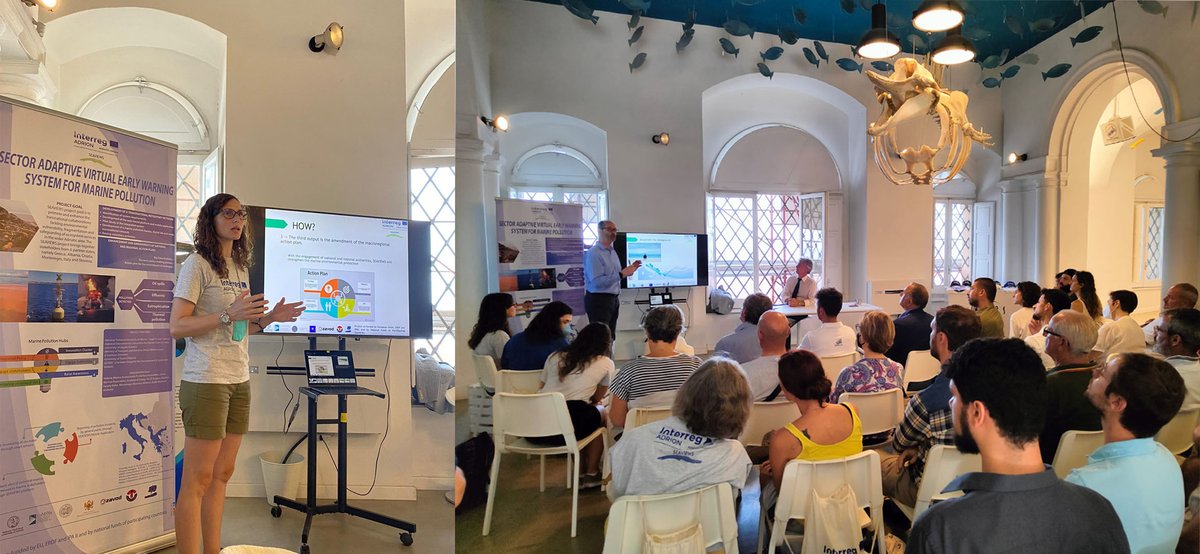 SInterreg's tweet photo. The Italian #SEAVIEWS info-day organised by CoNISMa was a success, about 50 people participated. Dott. Beli and Prof. Ventikos explained the project and its targets. Stakeholders brought their experience with marine pollution. It was definitely a very productive morning! https://t.co/kUBM3ibQGM