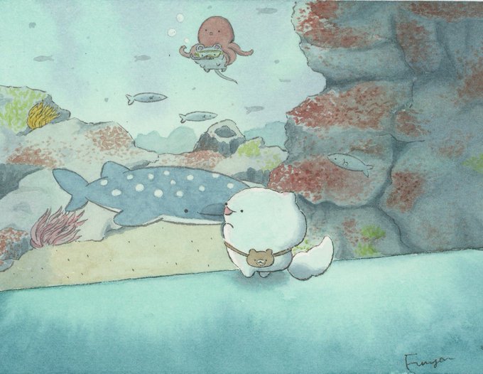 「swimming watercolor (medium)」 illustration images(Latest)