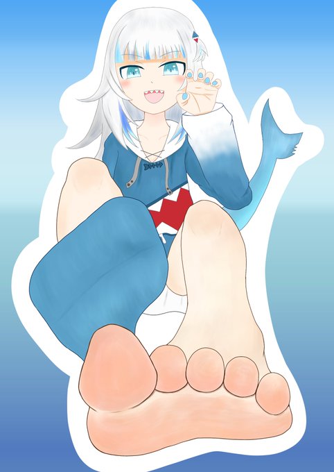 ホロライブENのGawr Guraちゃん描きました😚❤️ 