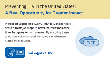 Increased use of powerful #HIV prevention tools has led to major drops in new infections over time, but gains remain uneven. 

Ensuring these tools reach all who need them is critical to #EndHIVEpidemic in the U.S. 

Learn more: bit.ly/3JbnbkX