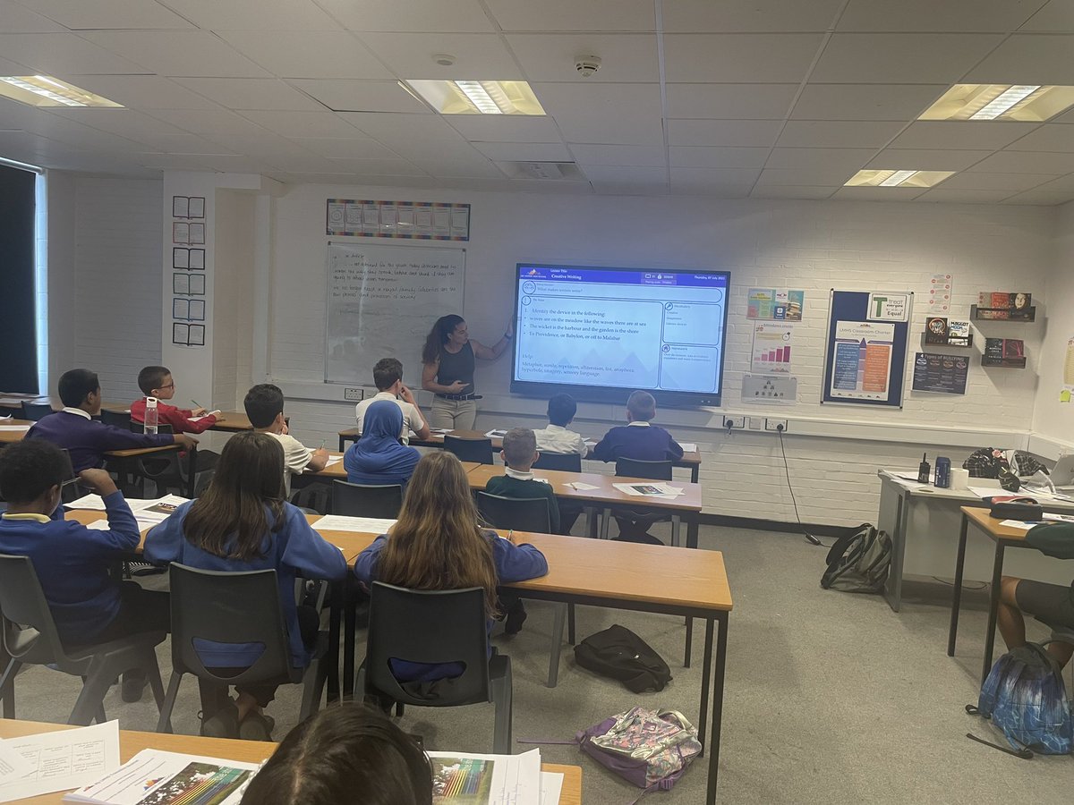 Year 6 transition taster English lessons are underway. Our year 6’s alongside <a href="/ReneeKundelmhs/">Renee Kunde</a> <a href="/MissAR_English/">Amy Robertson</a> are looking at pirate poetry this afternoon. Some fantastic discussions and poetry reading 📖🌟 <a href="/JPather74/">Jess Pather</a> <a href="/Mr_SmithLMHS/">Andrew Smith</a> <a href="/Malcolm_Teach/">Owen Malcolm</a> <a href="/MrBCurrier/">MrBCurrier</a> <a href="/Nou7Nour/">Nour Mlaouhi</a>