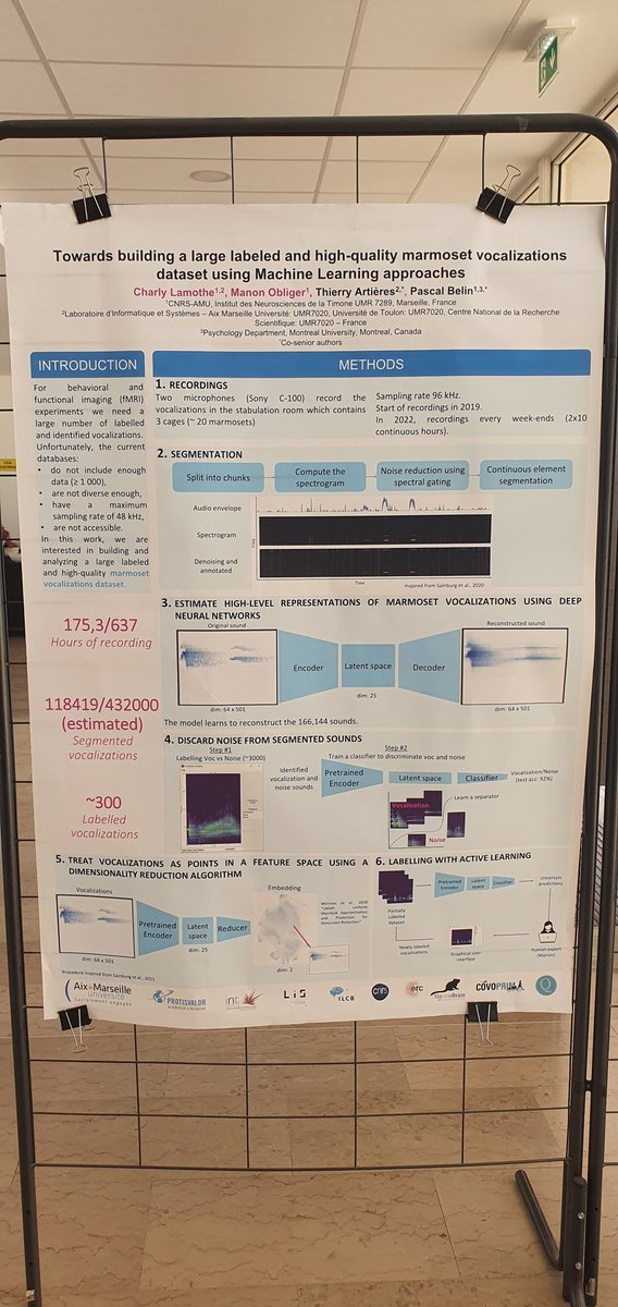 Today and tomorrow, come and see my posters, in collaboration with <a href="/belin_pascal/">pascal belin</a> (<a href="/BancoInt/">INT-Banco</a>) , <a href="/Sravel2/">Sabrina Ravel</a> , @charlylamothe , Régis Trapeau, Thierry Artières et al. , at the 2nt INTernational Workshop on Marmoset Neuroscience <a href="/INT_MarmoBrain/">INT Marmobrain</a>