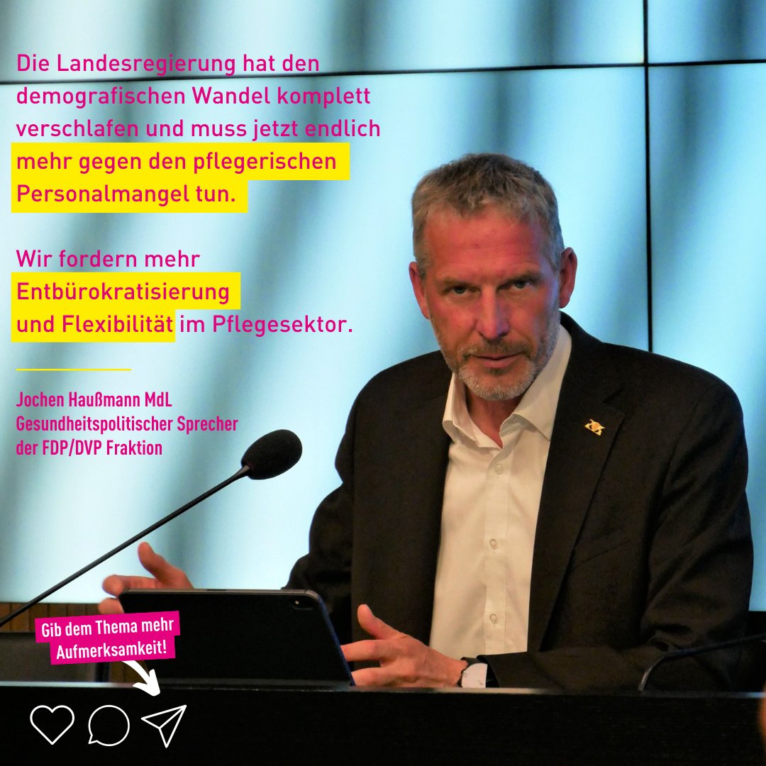 jochenhaussmann's tweet photo. https://t.co/5fE0B4OkNT 
(ab 05:34 min.)

Bei der gestrigen Landespressekonferenz haben wir von der FDP-Fraktion unser 10-Punkte-Akut-Programm zur Altenpflege in Baden-Württemberg vorgestellt. Die Altenpflege braucht endlich mehr landespolitische Impulse! #fdpbw #positionspapier https://t.co/Z2VKYkbS1g