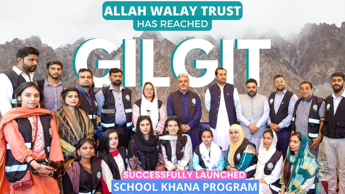AllahWalayTrust's tweet photo. We take great pride to share that in collboration with Govt. of Gilgit Baltistan, we have successfully launched School Khana Program in Gilgit.
Stay tunned for more updates.
...
#AllahWalayTrust #schoolkhanaprogram #NoMoreHunger https://t.co/oNtQNoQS1i