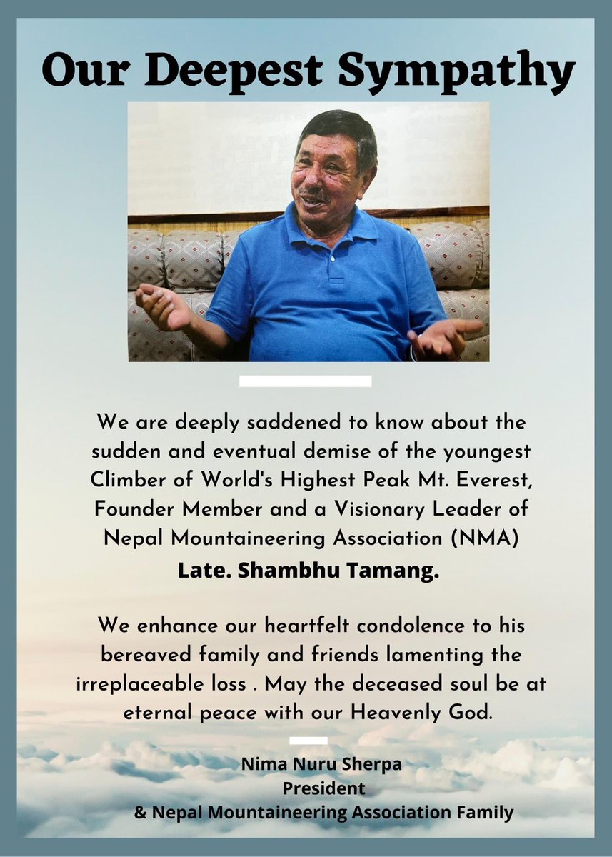nepalmountains's tweet photo. May the departed soul rest in peace. You’ll forever remain in our thoughts and prayers.
#gonebutnevereverforgotten #resteasylegend https://t.co/71n6nnJRKU