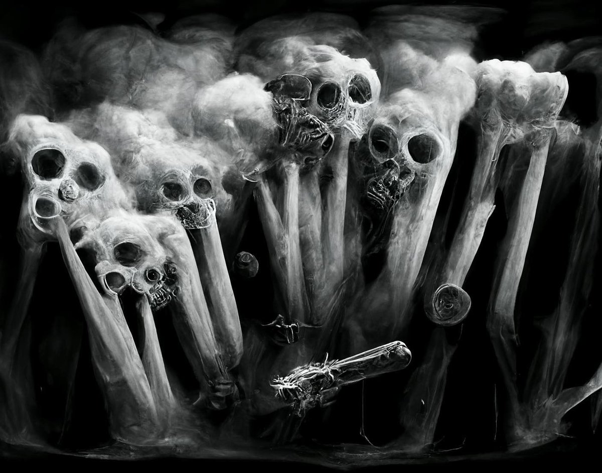 GuneySoykan's tweet photo. World War 1 Through the Eyes of an X-ray Machine 
A.I. Art Series - Part III. - Battlefields #AIart #midjourney https://t.co/L2NW1LSytG