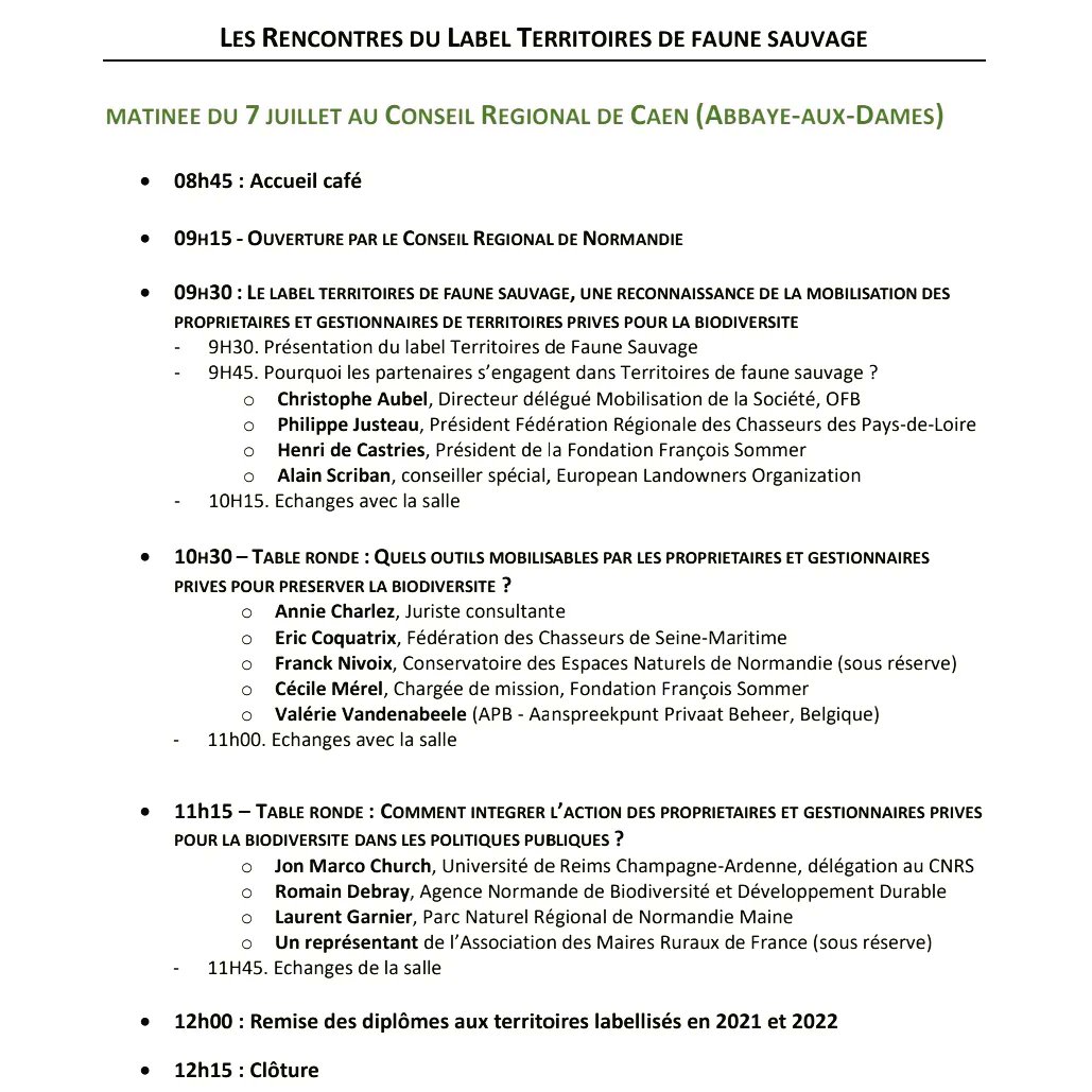 Table ronde sur le #partenariat public-privé dans les Territoires de Faune Sauvage #FondationFrancoisSommer #ZARG <a href="/ZoneArgonne/">Zone Atelier Argonne</a> @INEE_CNRS <a href="/CNRS_Centre_Est/">CNRS Centre-Est</a> <a href="/universitereims/">Université de Reims Champagne-Ardenne</a>