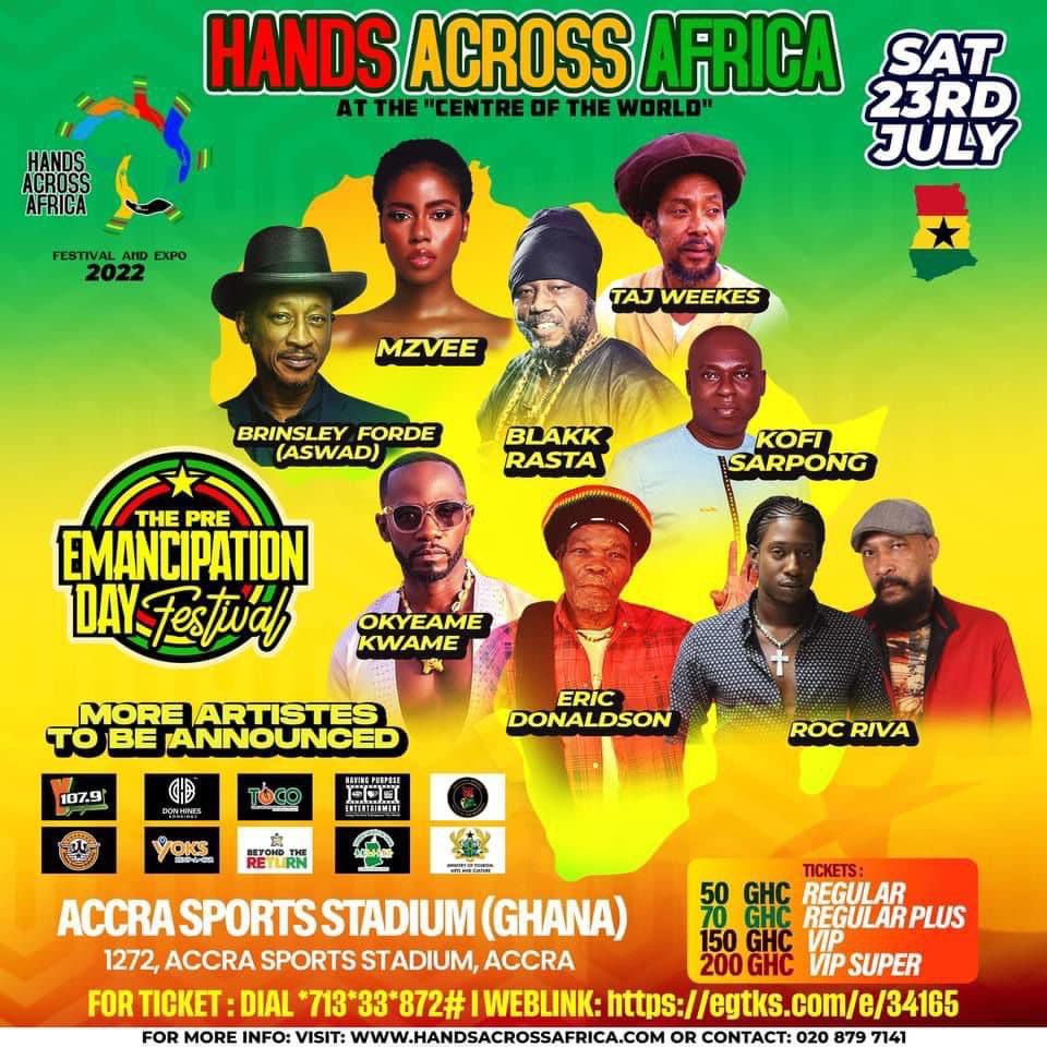Elorm Beenie (@elormbeenie) on Twitter photo July 23rd, Accra Sports Stadium. CHARITY Concert by <a href="/TajWeekes/">Taj Weekes</a> to raise funds to support under-privileged & at-risk children in Ghana. Hosting <a href="/BlakkRasta/">BLAKK RASTA</a>, <a href="/OkyeameKwame/">ARTIVIST</a>, <a href="/MzVeeGh/">MzVee</a> , #EricDonaldson. BUY TICKETS via Shortcode *713*33*872# ALL NETWORKS or ๐๐พ egtks.com/e/34165 July 23rd, Accra Sports Stadium. CHARITY Concert by <a href="/TajWeekes/">Taj Weekes</a> to raise funds to support under-privileged & at-risk children in Ghana. Hosting <a href="/BlakkRasta/">BLAKK RASTA</a>, <a href="/OkyeameKwame/">ARTIVIST</a>, <a href="/MzVeeGh/">MzVee</a> , #EricDonaldson. BUY TICKETS via Shortcode *713*33*872# ALL NETWORKS or ๐๐พ egtks.com/e/34165