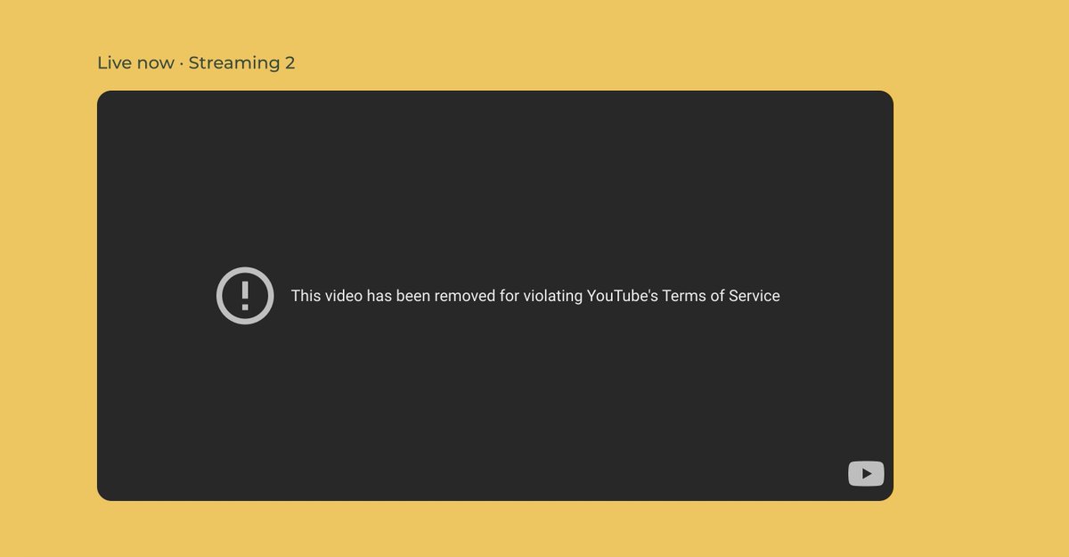 eth_barcelona's tweet photo. ☀️👩‍🚀😥 With loads of love to our community we worked really hard to create a space for education, culture and innovation in Web3. It was disheartening to see that @YouTube has taken down our live stream of #ETHBarcelona

We would love to know why? Lets retweet &amp; make some noise! https://t.co/sHDI1wuEjI