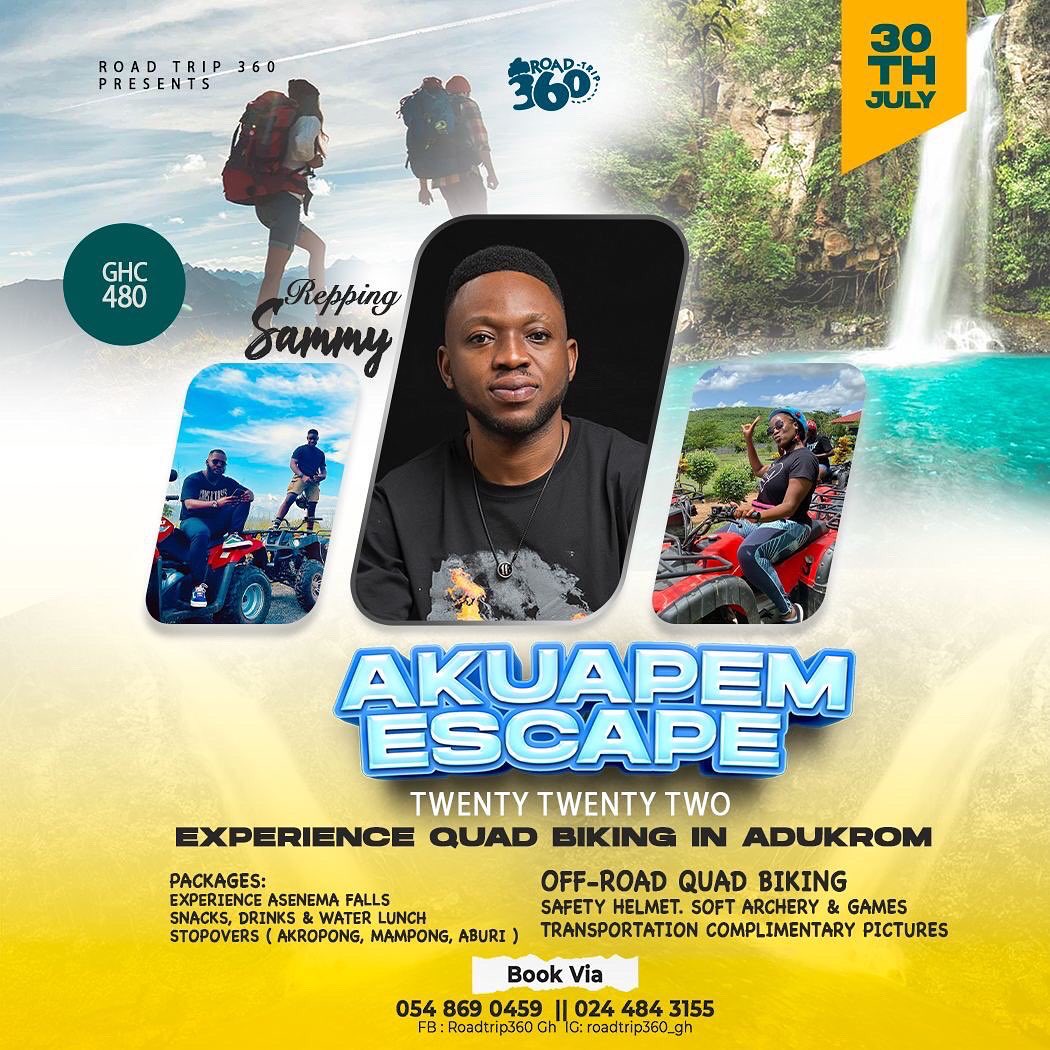 EtornamOms's tweet photo. On 30th July we are going to Experience Quad Bike 🚴 and Hiking 🥾 in Adukrom with @Mr_Ceyram @empire1_studios @ElormBeenie @Volta_CAI @visit_volta
#tourghana🇬🇭 #visitvolta #experienceGhana #beyondthereturn
#blacktravel #seeGhana
#LetsGoHiking #LetsGoBiking Book now 0244843155 https://t.co/yCQ150Tpo8