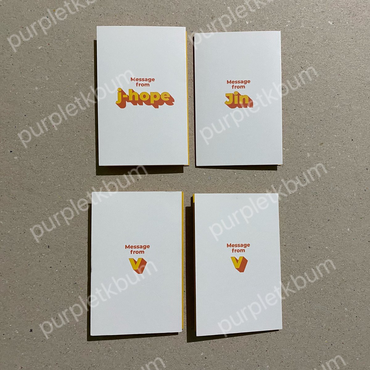 purpletkbum's tweet photo. wts lfb ph only

Butter Message Card

— Jhope, php 70
— Jin, php 70
—V (8/10 condition), php 40
— payo

mop: gcash/unionbank/bpi
mod: ggx

pls rt @btsmerch_ph @PHBTSonhand_RT 

🏷 butter message card jhope jin v https://t.co/s19mOhqmMf