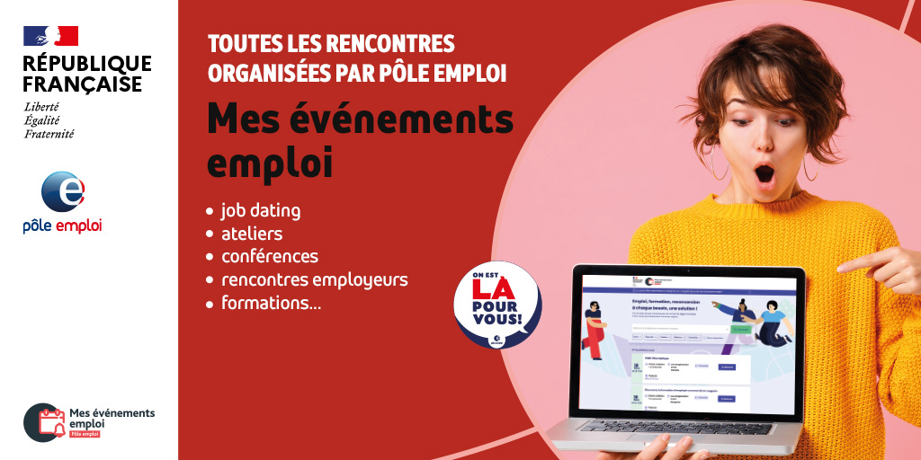 Mes événements emploi, l'application @pole_emploi déployée en Ile-de-France, permet aux candidats d'être proactifs et de s'inscrire directement aux rencontres de l’#emploi ou de la #formation qui les intéressent 💡
Plus d'informations 👉 plmpl.fr/c/t5rsH