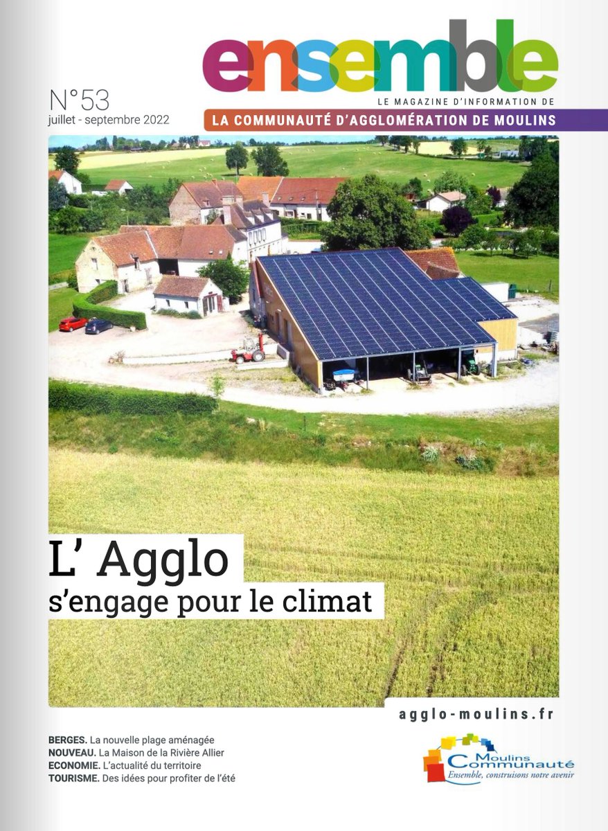 👉Le nouveau numéro du magazine Ensemble est arrivé dans vos boîtes aux lettres !
L’actualité économique de l’agglo, le chantier du 2e pont, les sorties de l’été et un focus “L’agglo s’engage pour le climat” ! 😎

En version numérique sur notre site 👉 urlz.fr/hWhQ
