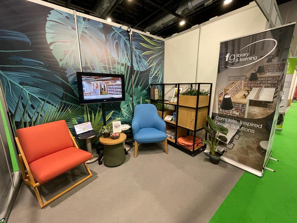 We’re here at #CILIPConf22 , set up and ready to see everybody.

Come and see us on stand 10, on the corner of the main walkway opposite the @CILIPinfo stand.

Thanks to @camira , @Orangebox_LTD & @InterfaceInc for their support! 

#lovelibraries #librarydesign #libraryinteriors