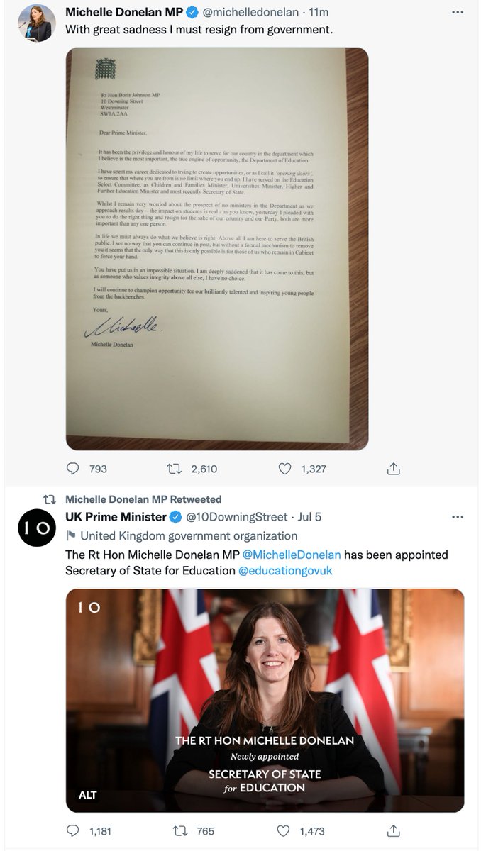 The last two tweets from my MP <a href="/michelledonelan/">Rt Hon Michelle Donelan</a> 

I have no words.