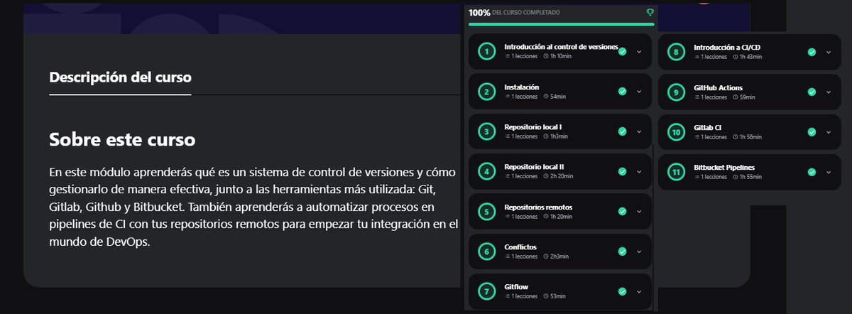 AbrahamQM_Dev's tweet image. Finalizado el curso de #Git . Imprescindible para cualquier #developer #programador Y este curso de @Open_Bootcamp  impartido por @vroman no decepciona en absoluto, sobre todo la parte de #cicd en las diferentes plataformas. 🚀👨‍💻Gracias por este recurso!!👨‍💻🚀
