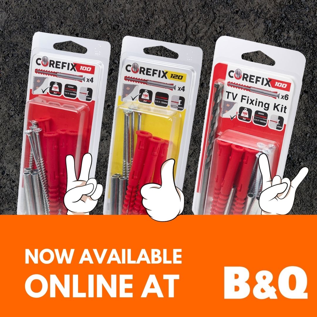 MetexOnline's tweet image. Good news - #Corefix 4-packs and TV kit are now easy to get online for home delivery through @BandQ! 🥳 ow.ly/LE8Z50JHVMi 👈