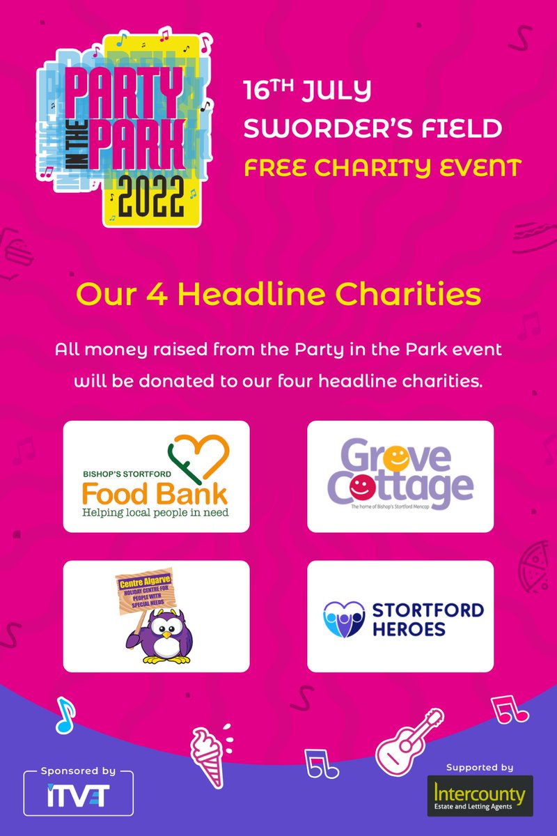 StortfordHeroes's tweet photo. All money raised from the Party in the Park event will be donated to our four headline charities.
You can support our local charities even if you are unable to attend Party in the Park: https://t.co/WlZkq194Hh
#Stortford #bishopsstortford #funforfamily #summer #party https://t.co/56nvKC2PPi