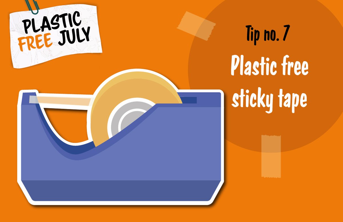 Wrapping a gift? Sending a parcel? Having plastic sticky tape on wrapping makes it difficult to recycle, so choose alternatives such as biodegradable and compostable sticky tape instead.
 #PlasticFreeJuly #PlasticFreeWarks #OneSmallStep #ReducePlasticWaste #SustainableLiving