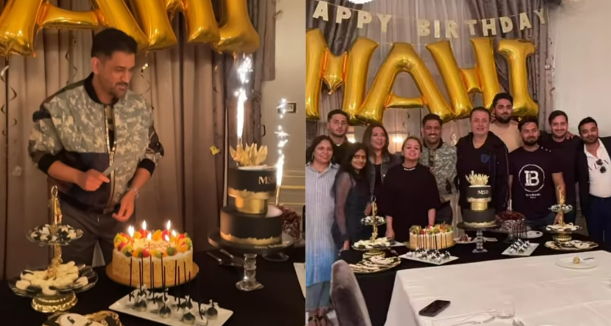 indiacom's tweet photo. #MSDhoni #GOAT𓃵 #MSDhonibirthday MS Dhoni Celebrates 41st Birthday With Family in London, Wife Sakshi Shares Video. @msdhoni 
WATCH VIDEO: https://t.co/a7643FOsc1 https://t.co/jXrCnJ8Yvb