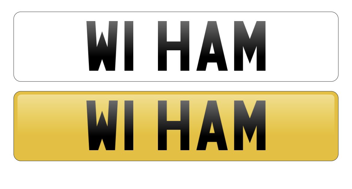 CherishedNumber's tweet photo. £6950 #wham #WestHam https://t.co/at9z5hbxi7