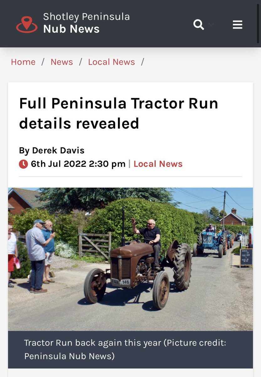 💥Collins are escorting the Peninsula Tractor Run this Sunday 10th July and donating to the air ambulance!

Do all come along and support - it’s a great day out! 

shotleypeninsula.nub.news/news/local-new…