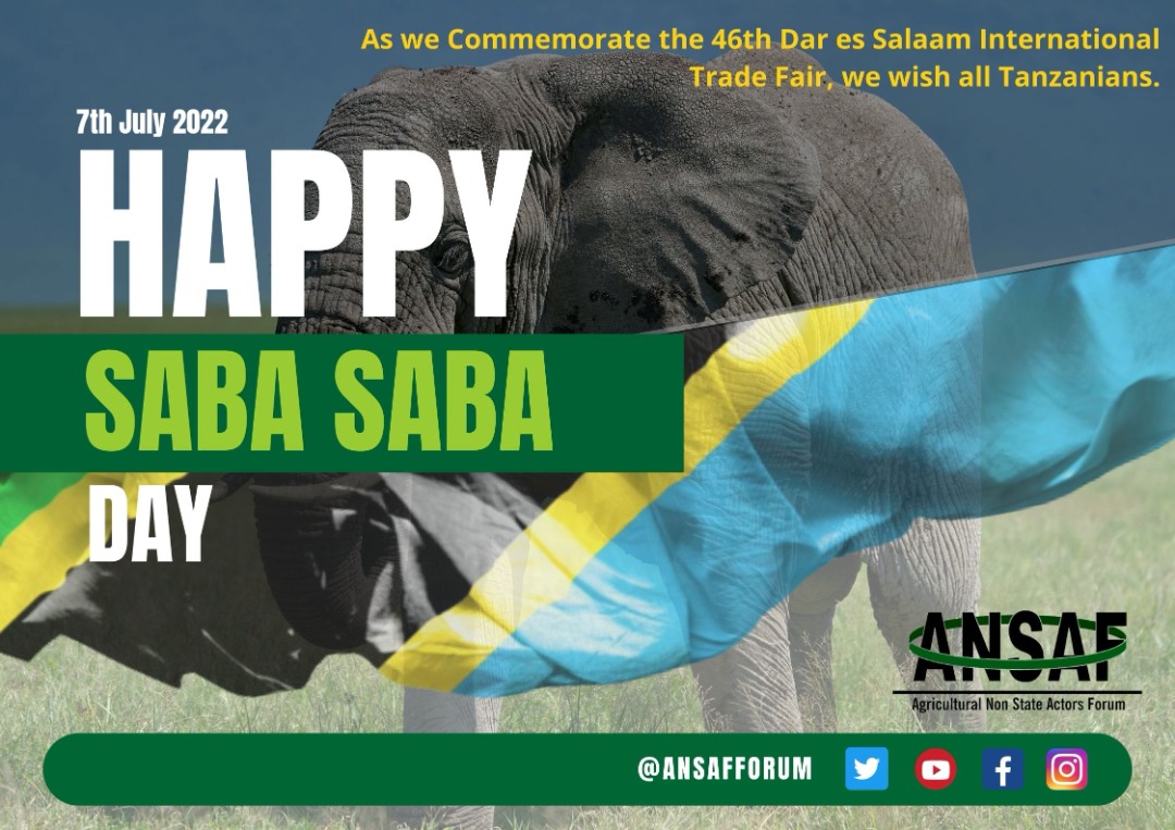 ANSAFForum's tweet photo. As we Commemorate the 46th Dar es Salaam International Trade Fair, we wish all Tanzanians a Happy Saba Saba Day 2022.#ansafforum https://t.co/NmVSMvpt5p