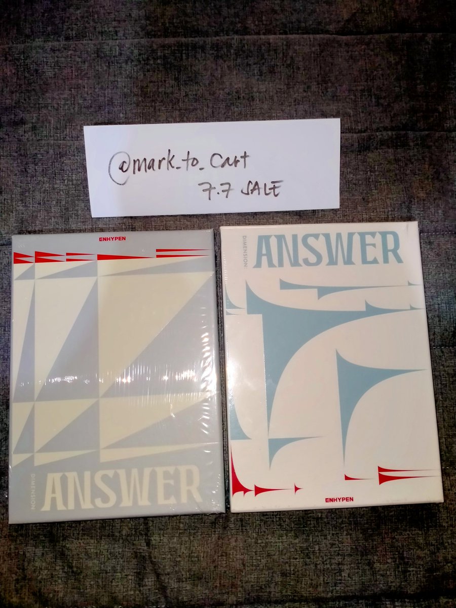 mark_to_cart's tweet photo. MARK TO CART | 7.7 SALE

WTS/LFB
(Onhand)

ENHYPEN D:A SEALED

5 slots only

P507 each

MOP: Gcash
MOD: Shopee Checkout
DOP: PAYO/3 Days Reservation https://t.co/8e508cAPtf