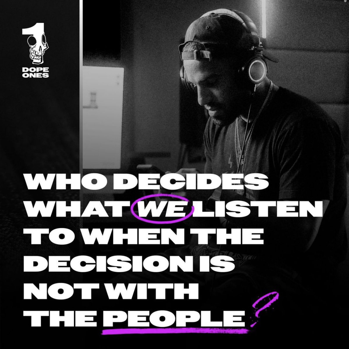 DopeOnesNFT's tweet photo. Underground record releases tend to happen through independent labels, internet radio streams, podcasts, blogs
and pirate radio stations. This helps to ensure that creativity, style, originality, and passion doesn't diminish from the
music. 

#Dopeones #MusicNFT #music https://t.co/cso72jqE9B
