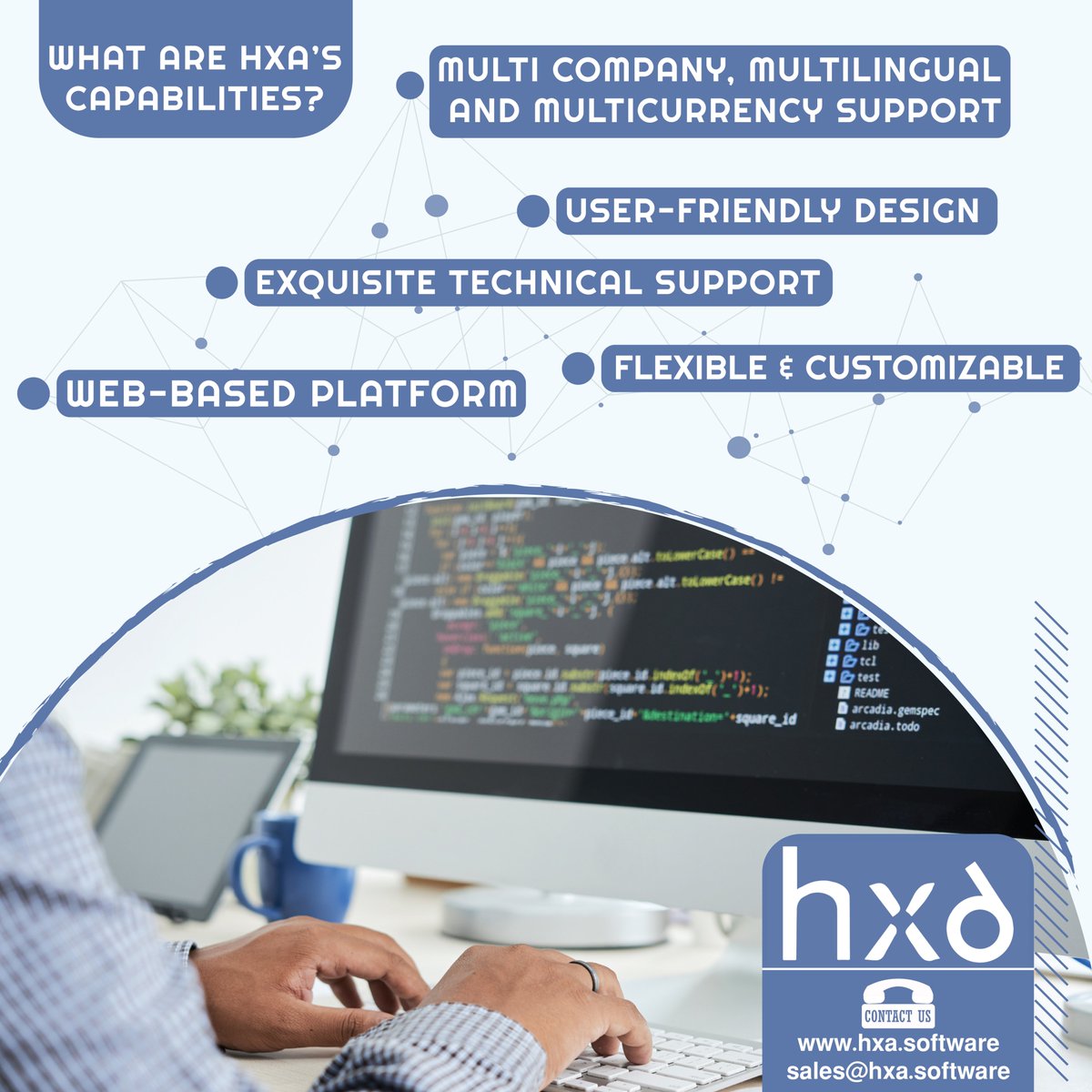 Hxa_ERP's tweet photo. HXA is the key to your business success. Our solution is designed to help you streamline your operations and cut costs while managing all of your data in one place.
#erp #erpsoftware #productivity #cloud #cloudsoftware #cloudbased #cloudcomputing #cloudbasedsoftware #Hxa https://t.co/qVpizfysS4