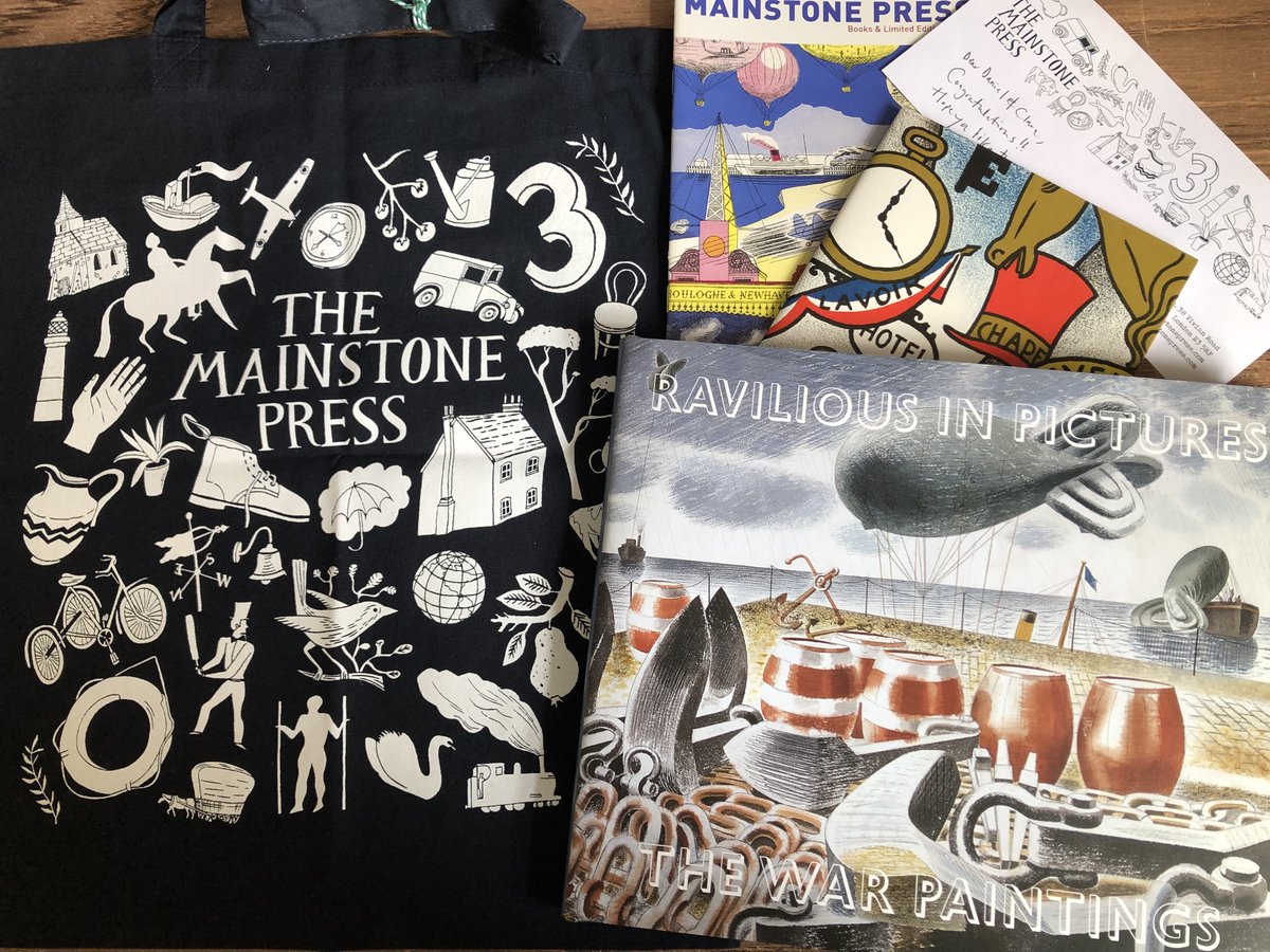 DanielAndClara's tweet photo. Wonderful gifts from Mainstone Press! We won a competition identifying #Ravilious paintings from small details – delighted to have a copy of this book by @jamesrussell66 Thank you @MainstonePress 🙏🥳
#ericravilious #MainstonePress https://t.co/TebEqjiyXo