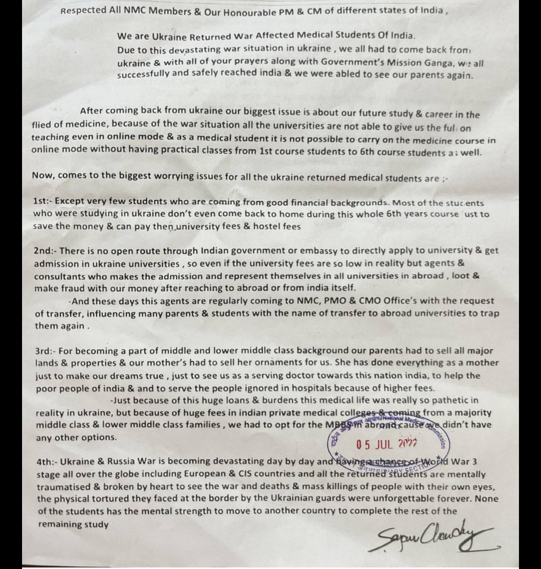 unreserved_ind's tweet photo. Honorable Prime Minister @narendramodi ji @PMOIndia @mygovindia @mansukhmandviya ji please save our future . We are here to serve to our nation. Our ultimate service will be towards people of our country . #AccommodationInIndia
#ModijiHelpUkraineRetStudents https://t.co/u5LSFZehCR