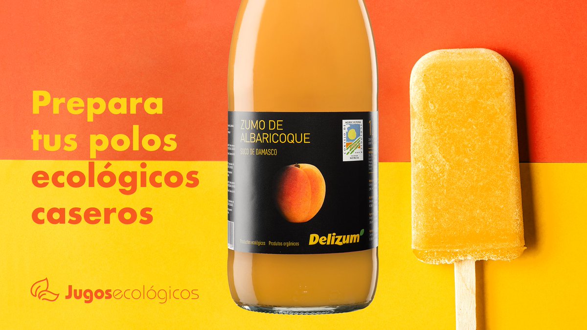 Prepara tus polos ecológicos caseros hechos a base de zumo de albaricoque #Delizum.🍦🍑 ¡Deliciosos! 😋