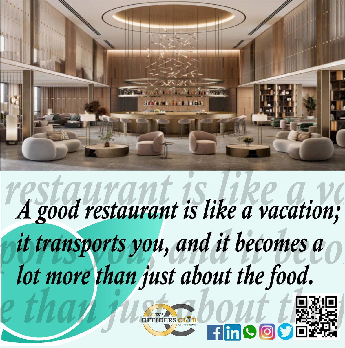 CSSOS_OClub's tweet photo. CSSOS Officer Club treat their customers as God. It is the only recreational hospitality project in India that offers such a variety of services at affordable prices. 
Visit: https://t.co/vE2dHLY4ks
Enquiry: https://t.co/Zb1qWmUAqD
#franchise #jointventure #lease #Leasehold https://t.co/84X9QSFYgf