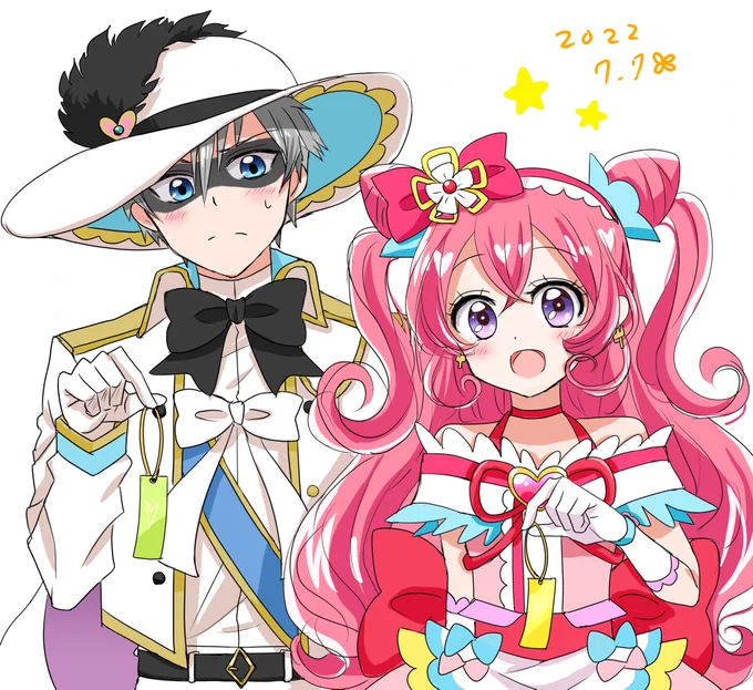 #デリシャスパーティプリキュア 
#キュアプレシャス #デパプリ
#ブラックペッパー  

ブラぺとプレシャスで七夕^_^ 