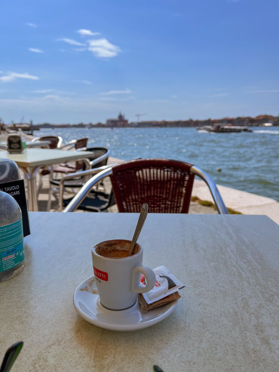 Goodmorning, coffee? ☕️#venice #zattere