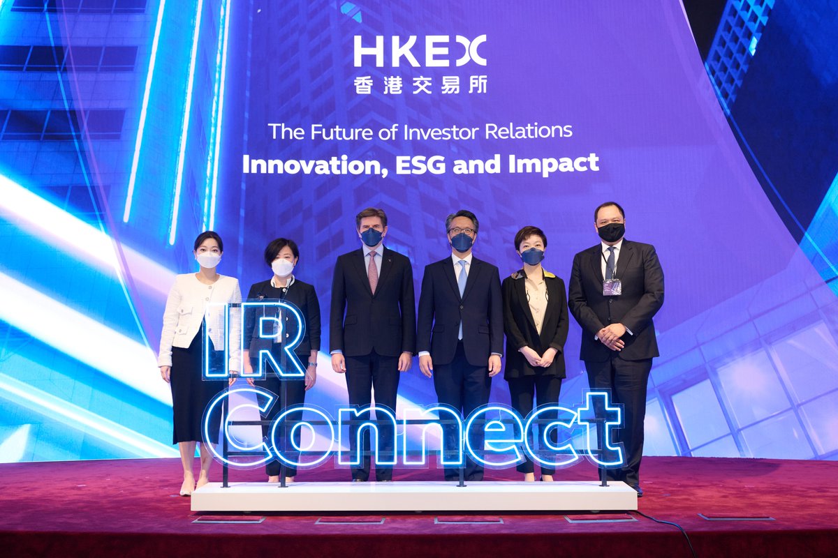 HKEXGroup's tweet photo. 香港交易所今日慶祝全新投資者關係平台 #投資服務通 #IRConnect 正式上線，並舉辦走近上市公司系列峰會，與業界翹楚一同探討 #投資者關係 的未來前景。多名嘉賓在峰會上分享了如何在充滿挑戰的市場環境下更好地推動投資者關係，及探討 #科技創新 如何有助企業實踐 #ESG。 https://t.co/6FwG5x3oAe