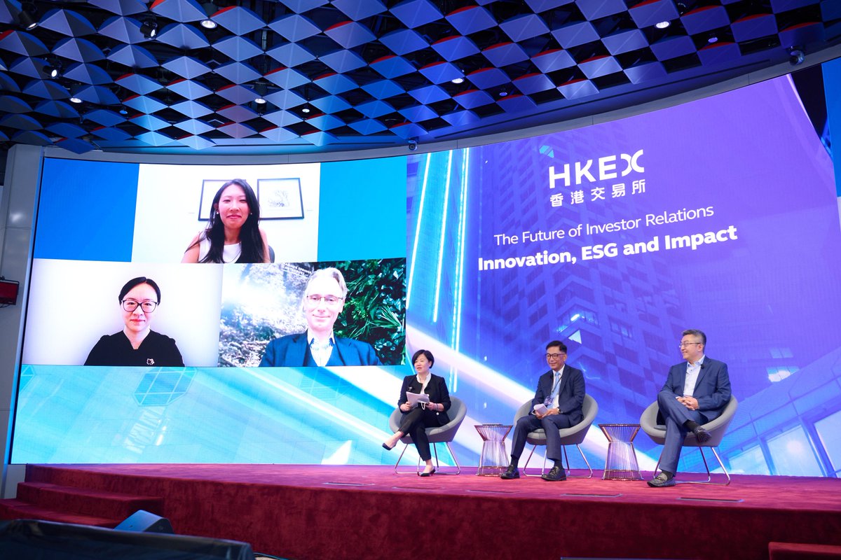 HKEXGroup's tweet photo. 香港交易所今日慶祝全新投資者關係平台 #投資服務通 #IRConnect 正式上線，並舉辦走近上市公司系列峰會，與業界翹楚一同探討 #投資者關係 的未來前景。多名嘉賓在峰會上分享了如何在充滿挑戰的市場環境下更好地推動投資者關係，及探討 #科技創新 如何有助企業實踐 #ESG。 https://t.co/6FwG5x3oAe