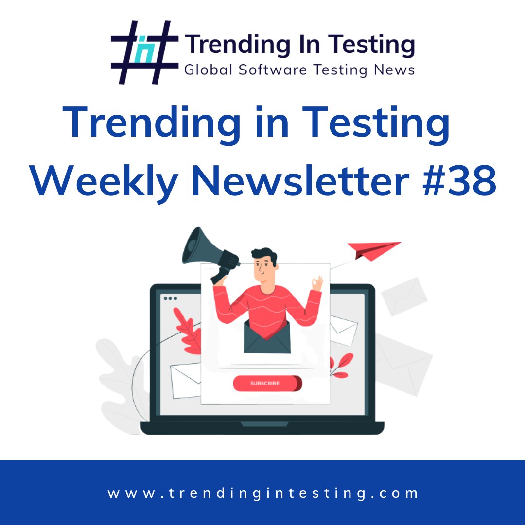 TrendingTesting's tweet photo. Trending in Testing Weekly Newsletter's 38th edition is out!

Check: https://t.co/fpRqKyFa4x

Featuring: @ajay184f, @the_mace, @m49D4ch3lly, @elaichenkov, @tabaahi_, @mfaisal_khatri, @AlexKlibisz, @henrikwarne, Olya Kabanova, Stefanie Shank, and more.

Follow @TrendingTesting. https://t.co/aS2envCeLd