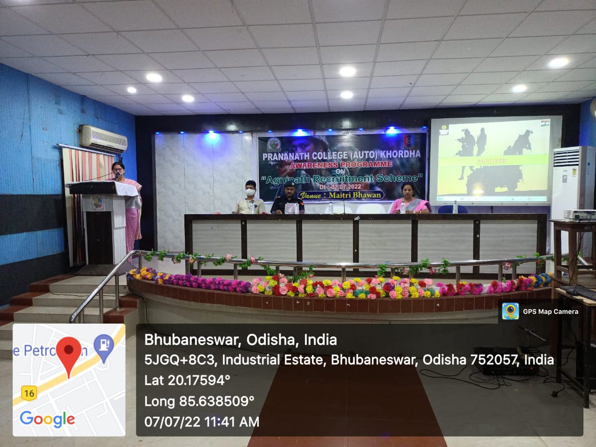 AsimaSatpathy's tweet photo. A motivational lecture on Agnipath Recruitment  Scheme is Organized by @aroctcgrp .  The program is a Great Success.@prananathcollege(auto)khordha, #1Ogirlsbnnccbhubaneswar @utkalpride @kalinga_sagar @Cuttack _gp https://t.co/Trm6Zr8M1y